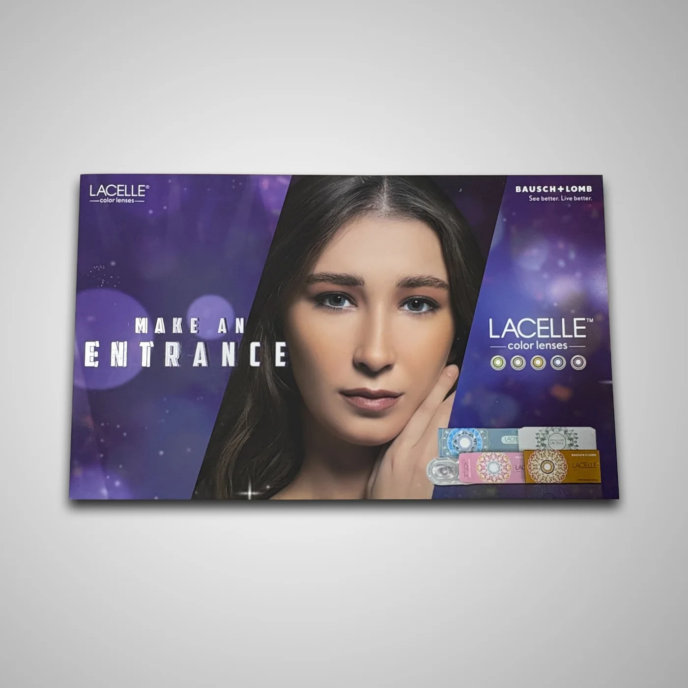 Large-format retail poster printed in full colour on board